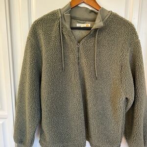 C&C California Women's Olive Zip-Up Sweater